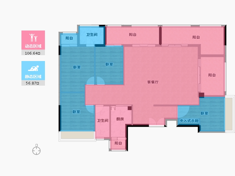 广东省-广州市-天健云山府-149.17-户型库-动静分区