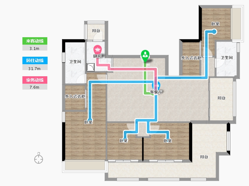 广东省-广州市-天健云山府-136.87-户型库-动静线