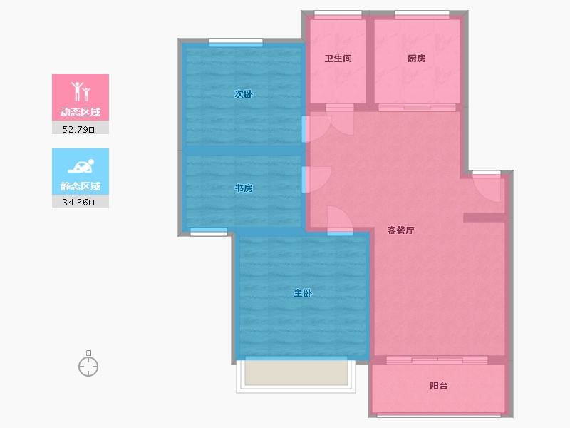 安徽省-蚌埠市-丽景天成紫金苑-78.00-户型库-动静分区