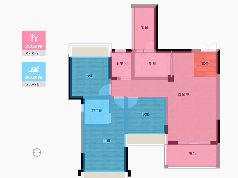 重庆-undefined-璞缇1号-79.24-户型库-动静分区