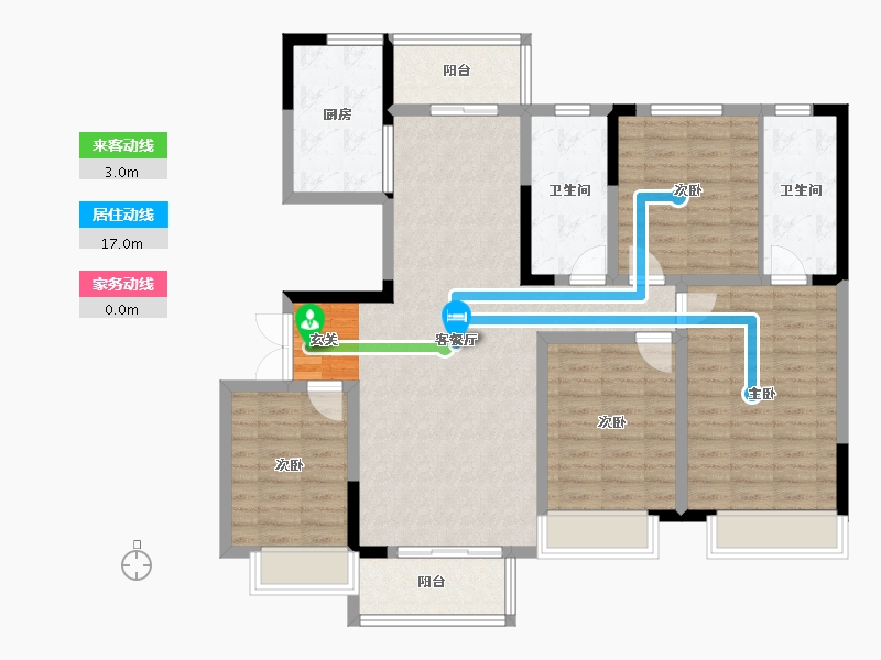 河南省-平顶山市-汝州建业桂园-116.17-户型库-动静线