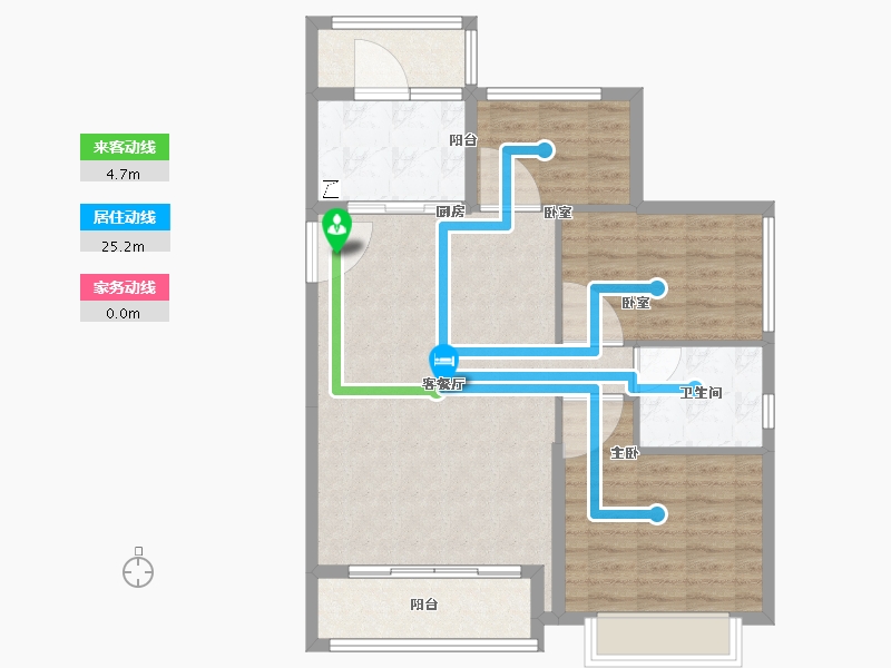 江苏省-宿迁市-恒大悦澜湾花园-87.00-户型库-动静线