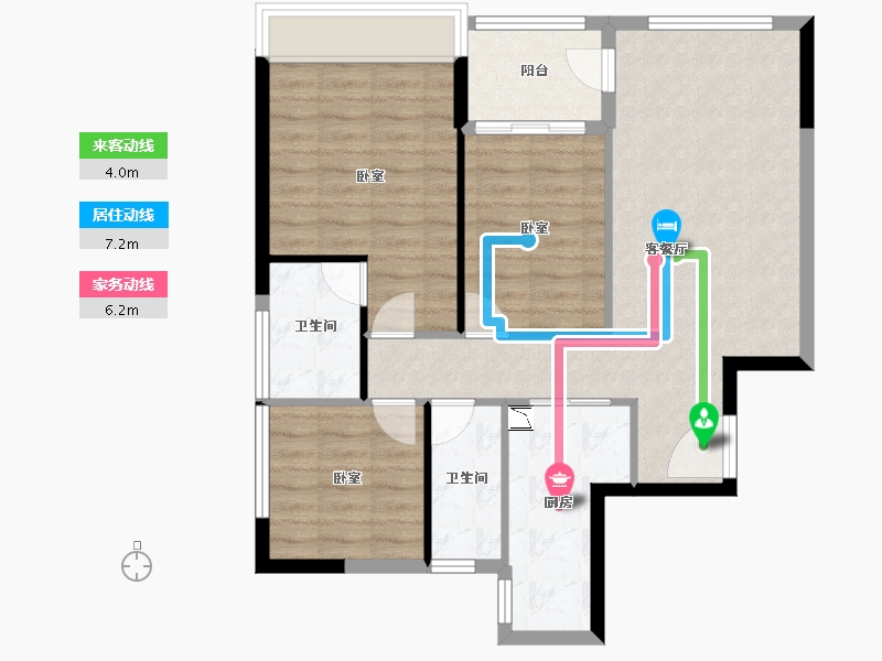 广东省-广州市-天健云山府-81.02-户型库-动静线