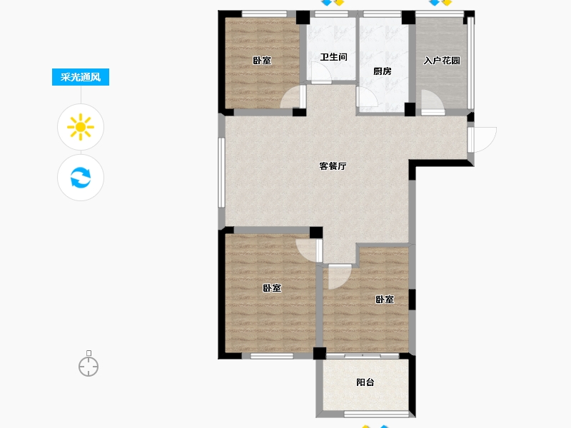 安徽省-六安市-丰泰·卡地亚湾-103.02-户型库-采光通风