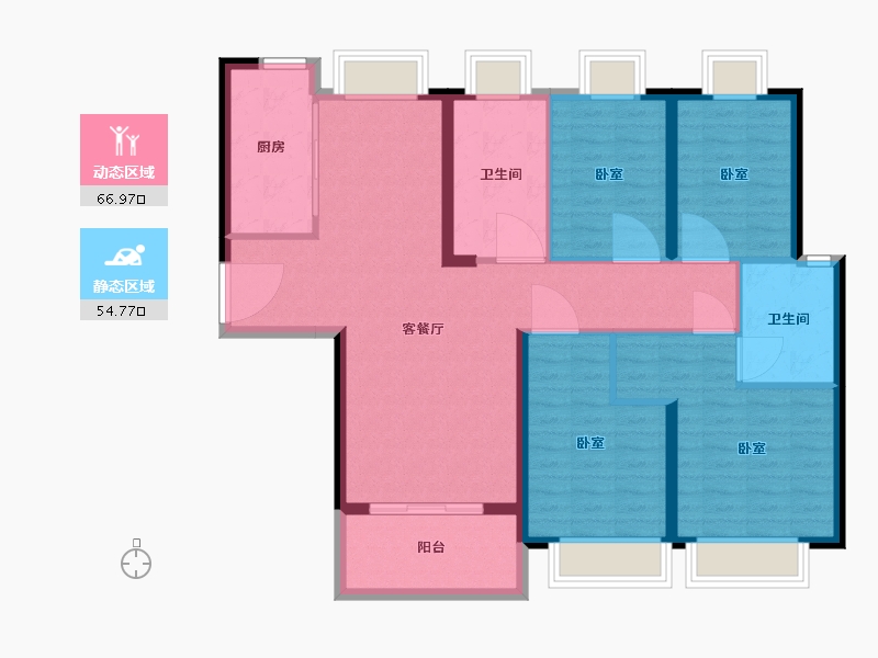 湖北省-武汉市-招商江山和樾-110.00-户型库-动静分区