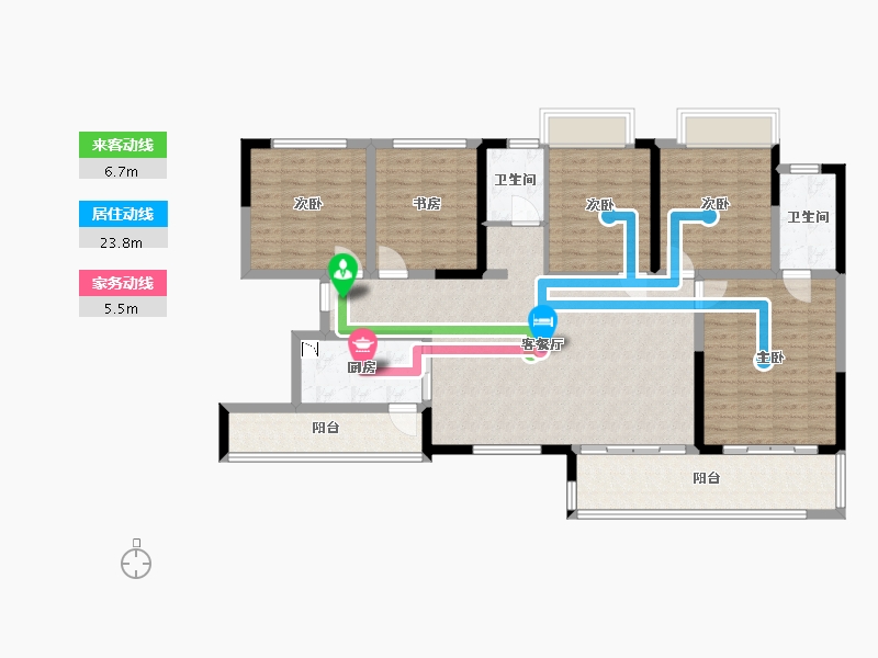 四川省-成都市-金都华庭-130.41-户型库-动静线