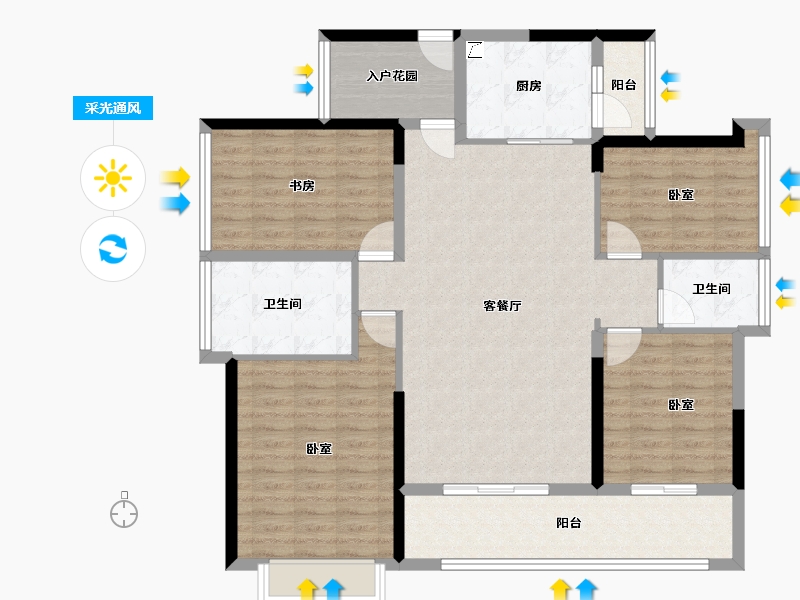 广东省-惠州市-中洲中央公园-121.21-户型库-采光通风