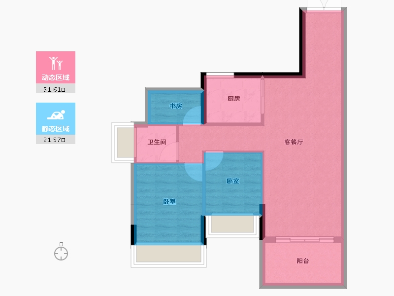 广东省-湛江市-宝江天盈-65.95-户型库-动静分区