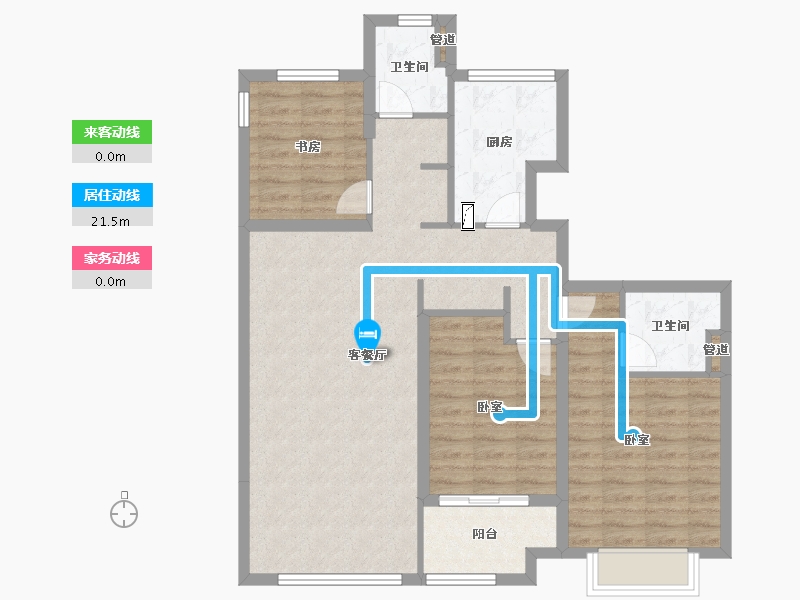 浙江省-宁波市-维科望江府-93.00-户型库-动静线