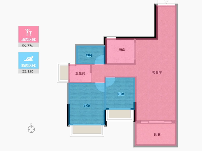 广东省-湛江市-宝江天盈-65.45-户型库-动静分区