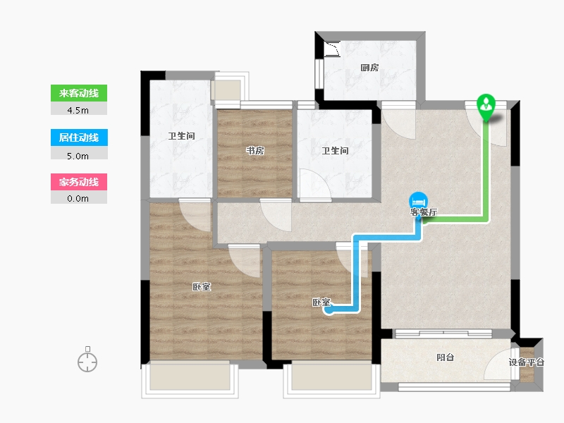 湖北省-武汉市-中建壹品澜悦-77.00-户型库-动静线