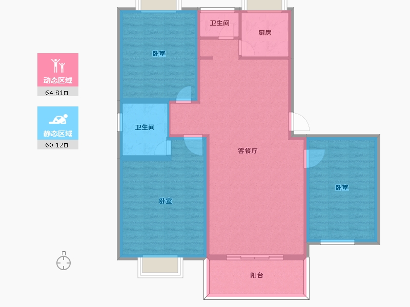 河南省-信阳市-怡景学苑-113.00-户型库-动静分区