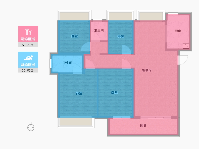 湖北省-武汉市-华发四季-105.00-户型库-动静分区