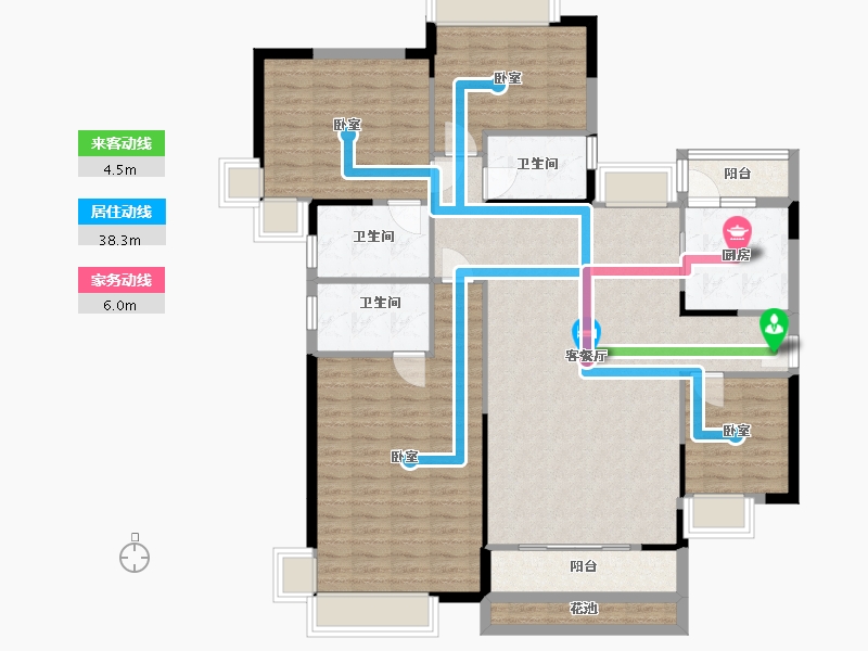 湖南省-衡阳市-星善·九龙台-132.26-户型库-动静线