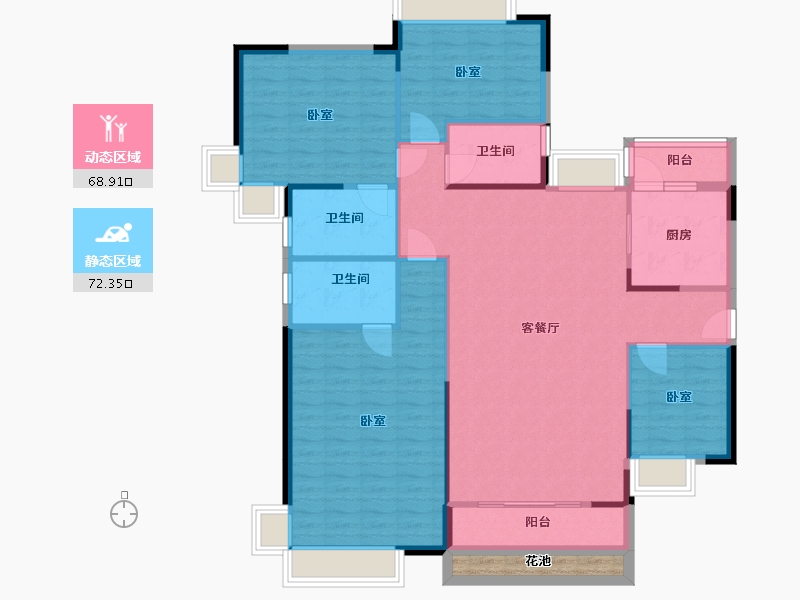 湖南省-衡阳市-星善·九龙台-132.26-户型库-动静分区