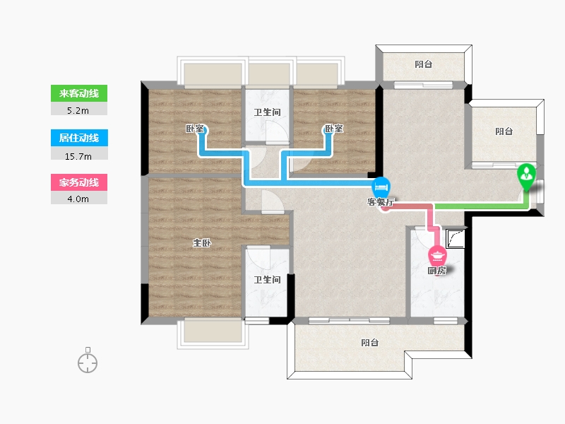 广东省-惠州市-海伦堡中侨公馆-96.89-户型库-动静线