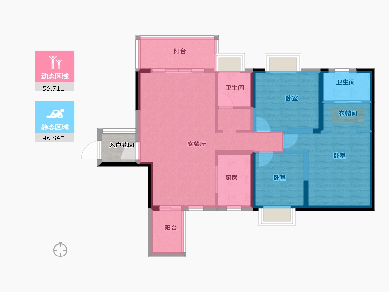 广东省-佛山市-通号天聚广场-98.39-户型库-动静分区