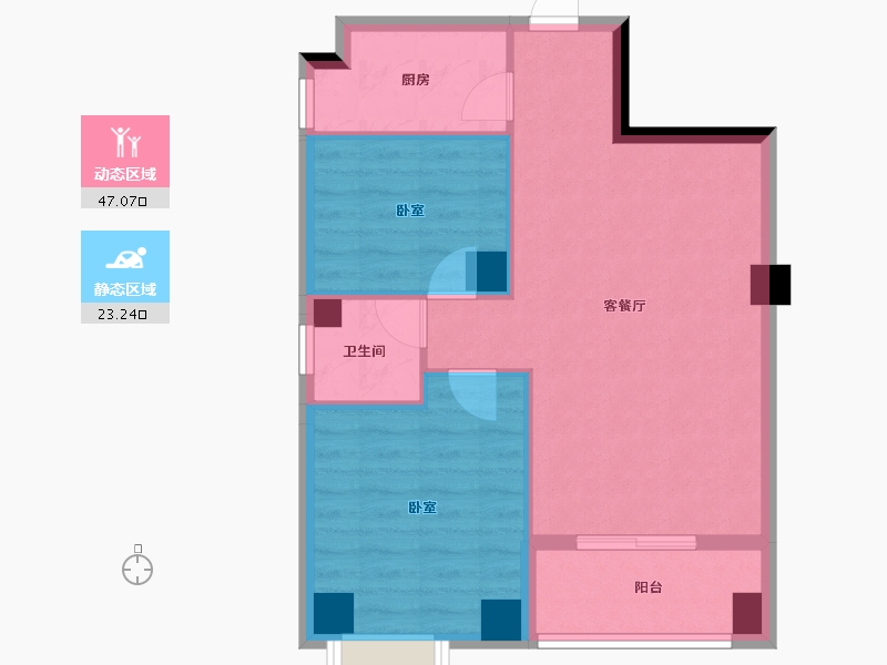 湖北省-黄石市-滨江国际-61.94-户型库-动静分区