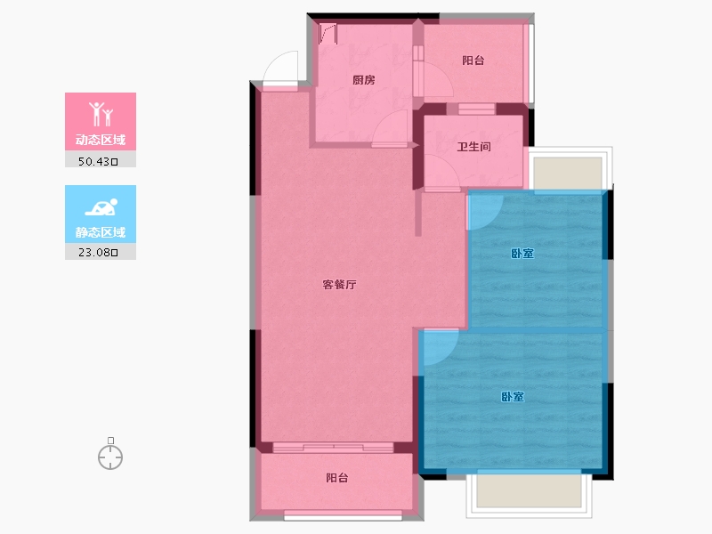 广东省-佛山市-通号天聚广场-65.68-户型库-动静分区