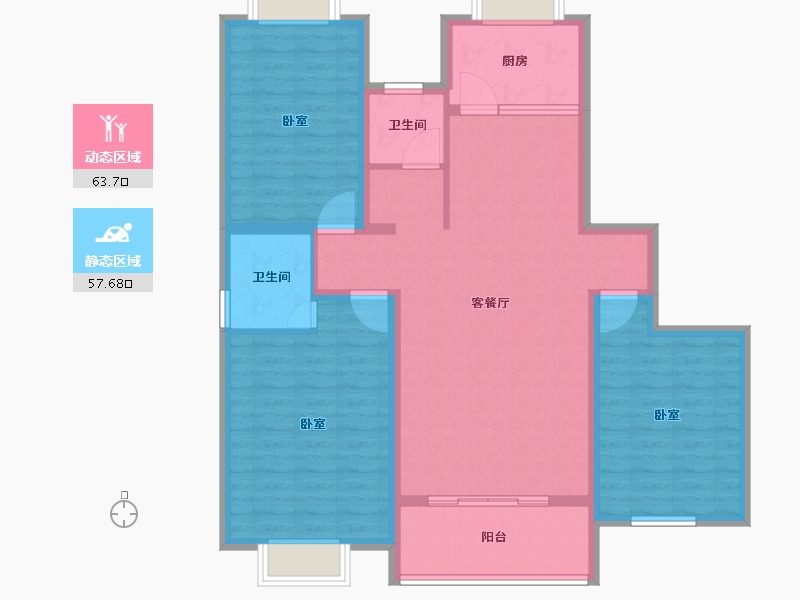 河南省-信阳市-怡景学苑-109.00-户型库-动静分区