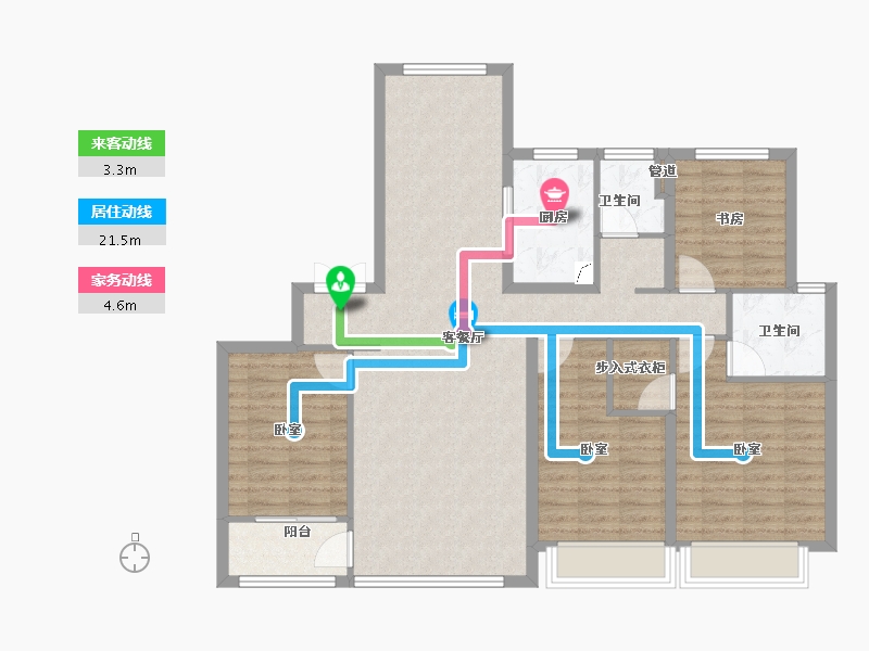 浙江省-宁波市-维科望江府-111.00-户型库-动静线