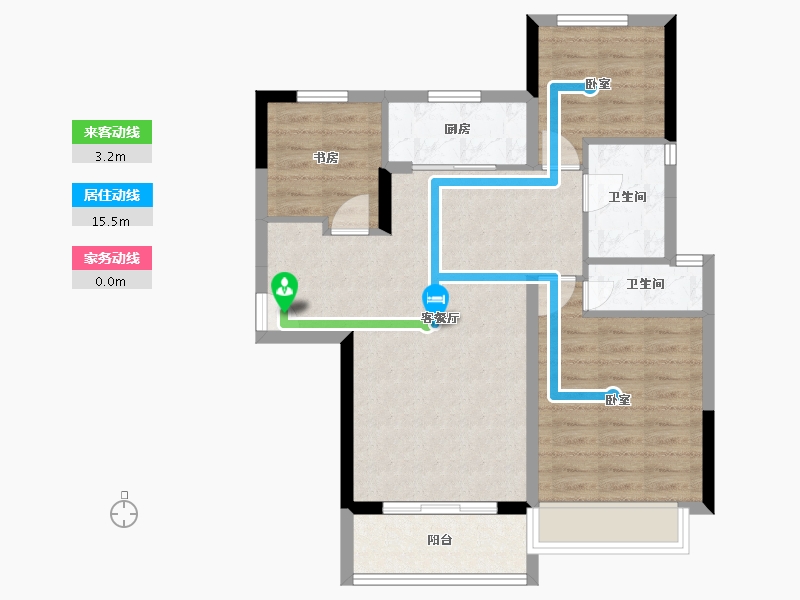 湖北省-黄石市-碧桂园·江湾城-74.05-户型库-动静线