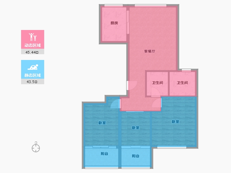 浙江省-温州市-海悦城钰园-80.00-户型库-动静分区