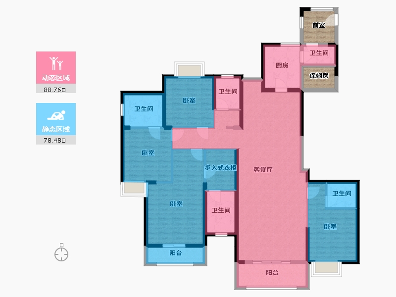 湖北省-武汉市-兴华尚都国际二期-157.33-户型库-动静分区