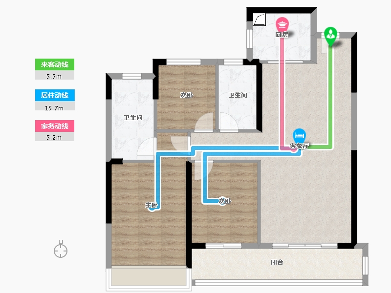 湖南省-湘潭市-福晟滨江花园-92.49-户型库-动静线