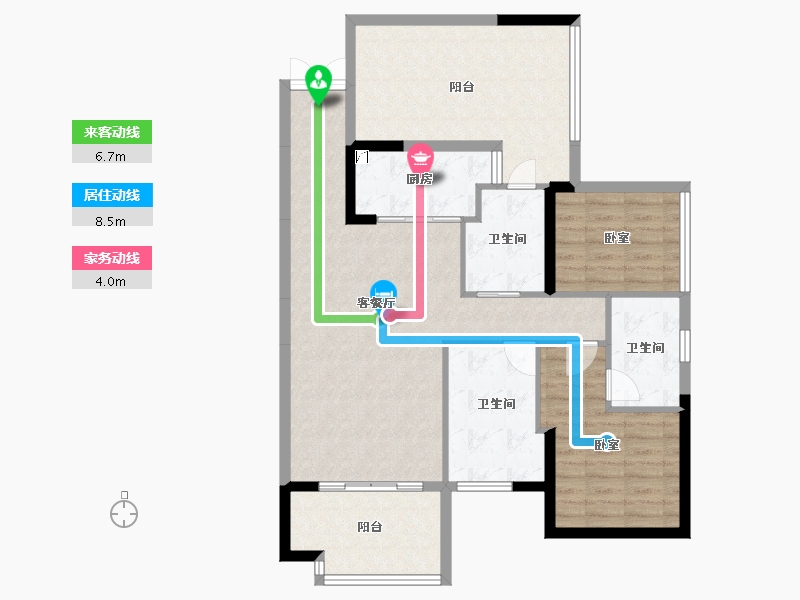 广东省-江门市-龍灣路九號-99.59-户型库-动静线