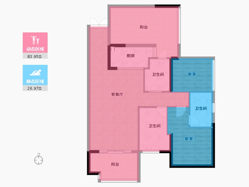 广东省-江门市-龍灣路九號-99.59-户型库-动静分区