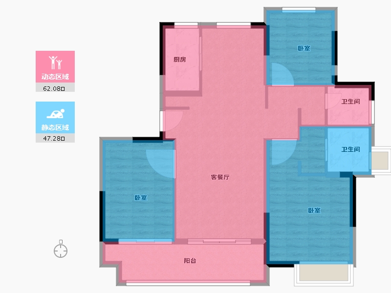 浙江省-绍兴市-合生杭州湾国际新城-99.00-户型库-动静分区