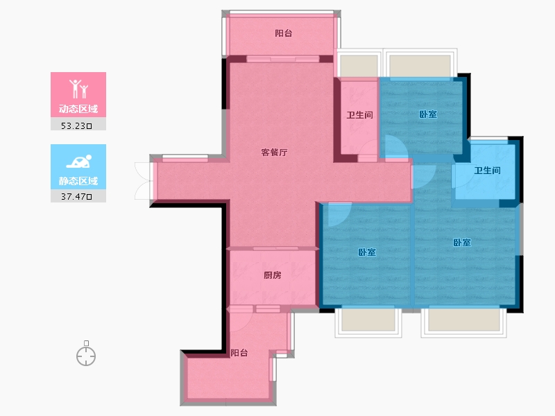 广东省-佛山市-通号天聚广场-80.20-户型库-动静分区