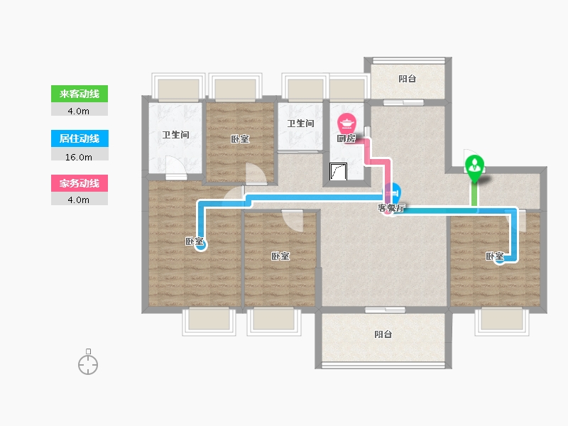 湖南省-株洲市-攸州碧桂园·攸州府-107.25-户型库-动静线