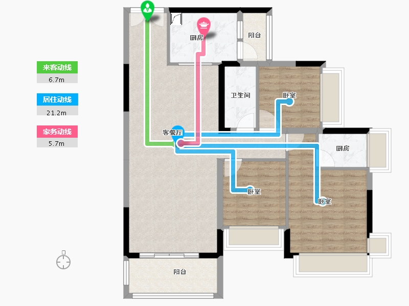 广东省-梅州市-正兴城-95.98-户型库-动静线