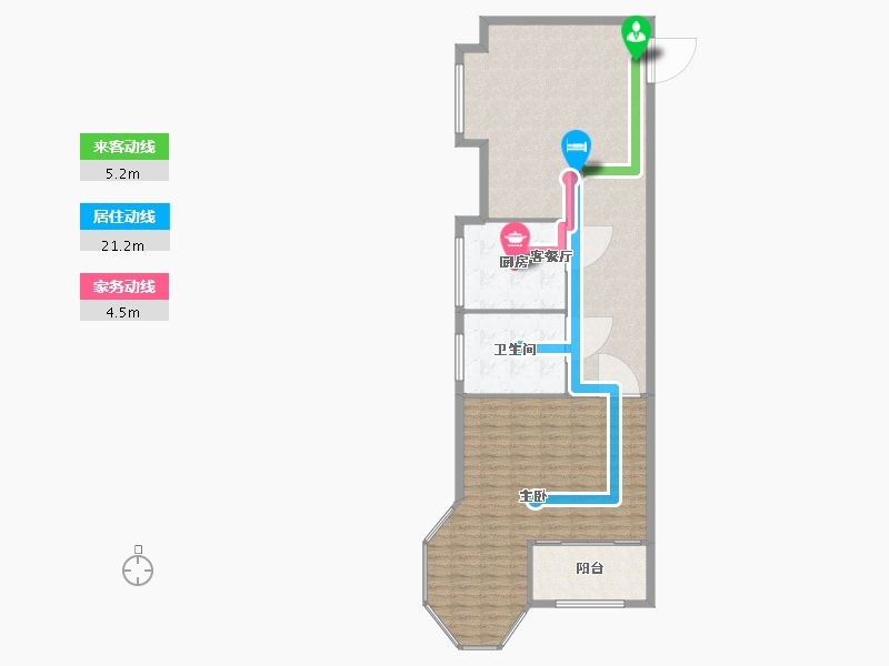 陕西省-西安市-维也纳云墅-107.00-户型库-动静线