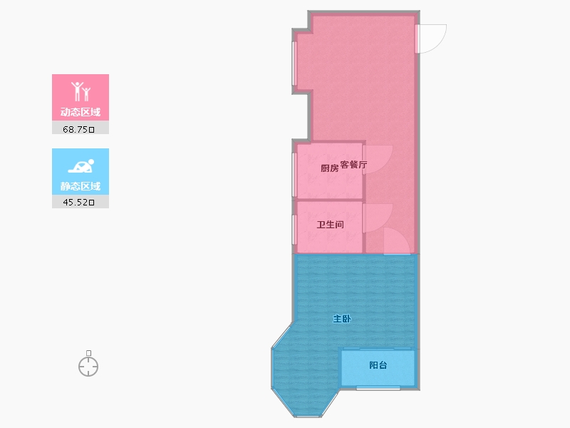 陕西省-西安市-维也纳云墅-107.00-户型库-动静分区