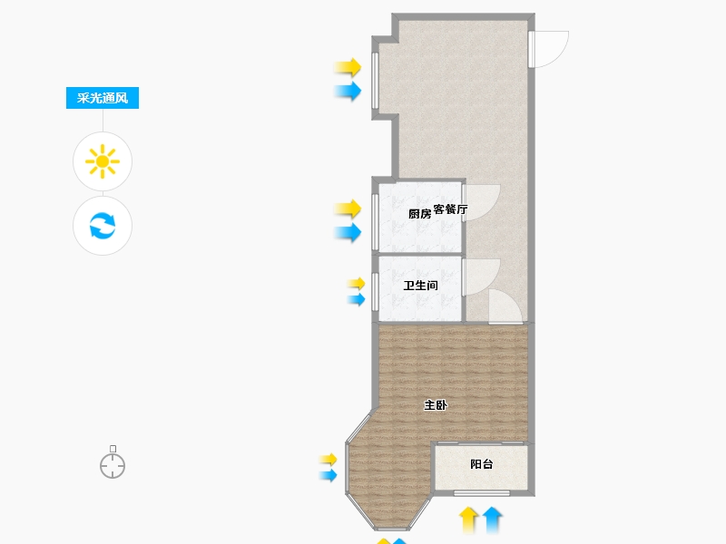 陕西省-西安市-维也纳云墅-107.00-户型库-采光通风