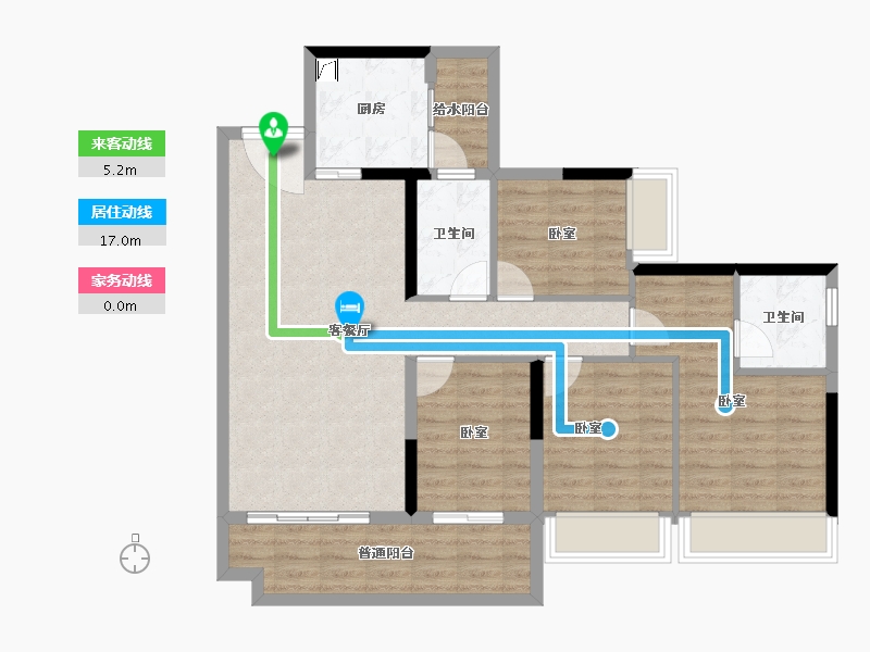 广东省-湛江市-碧桂园·岭南盛世-97.26-户型库-动静线