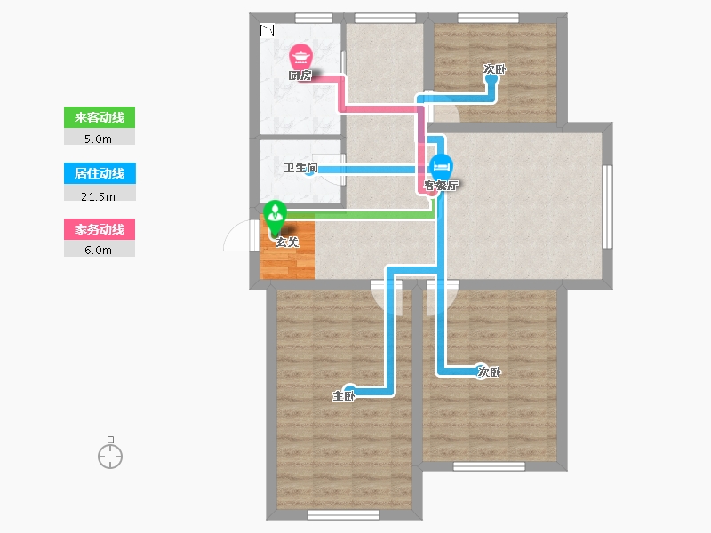 吉林省-长春市-良品柏宏爱琴湾-81.84-户型库-动静线