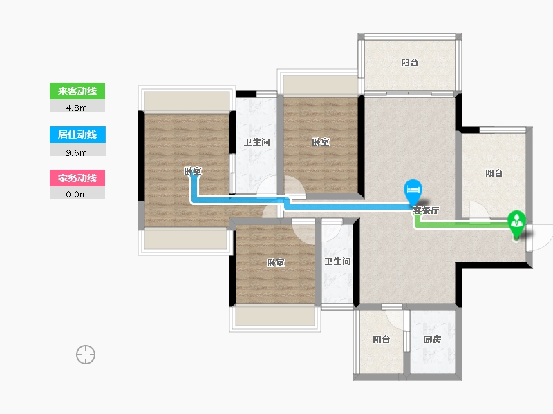 广东省-湛江市-万合隆广场-106.20-户型库-动静线