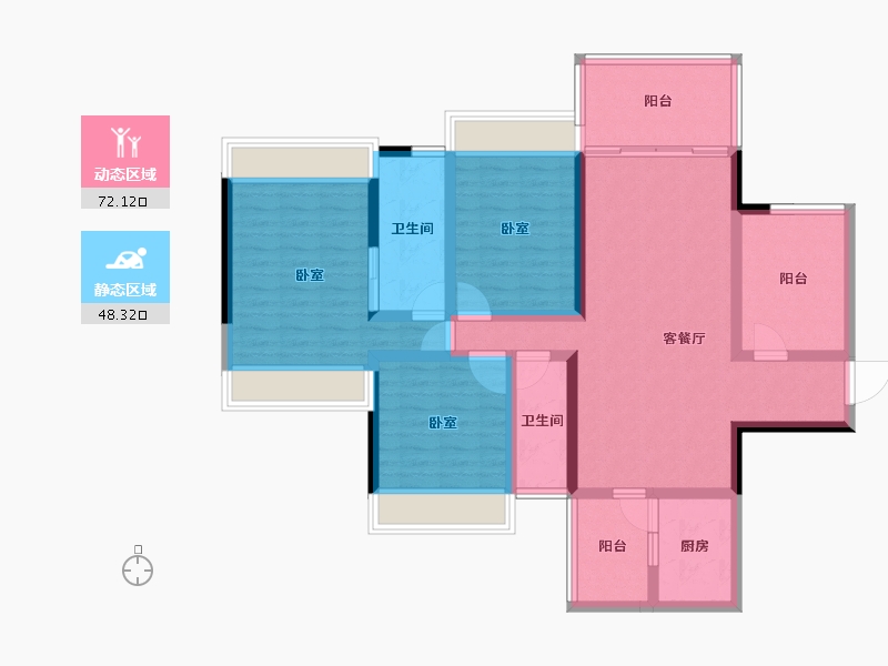 广东省-湛江市-万合隆广场-106.20-户型库-动静分区