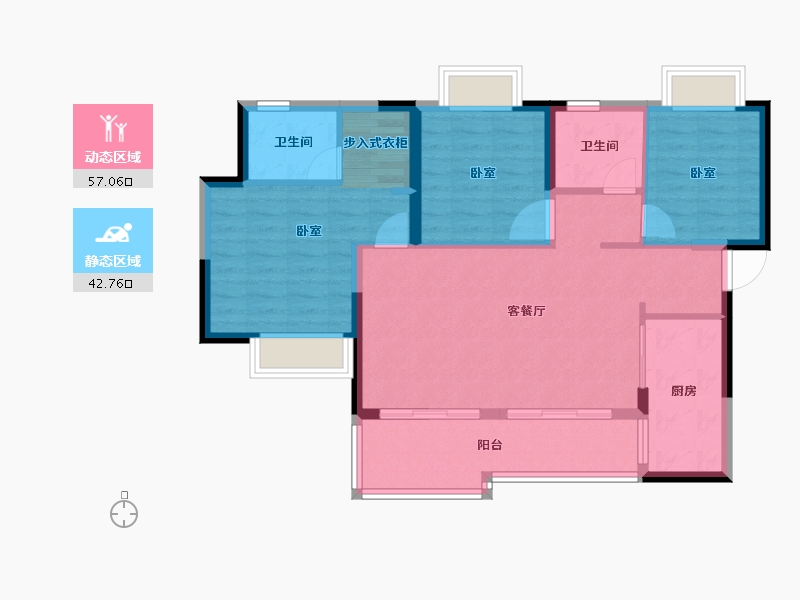 广东省-江门市-台山恒大名都-89.77-户型库-动静分区