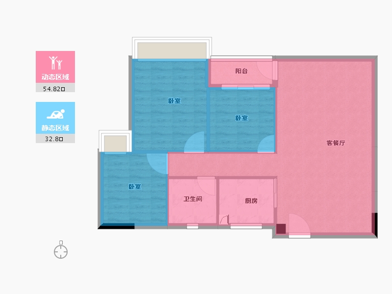 广东省-湛江市-中盛祈和公寓-80.00-户型库-动静分区