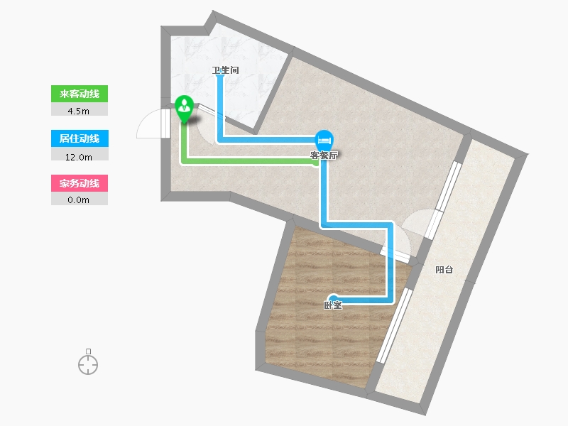 辽宁省-葫芦岛市-海天印象-49.04-户型库-动静线