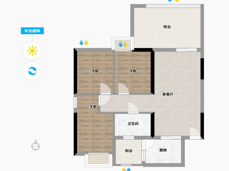 广东省-惠州市-中洲半岛城邦-79.18-户型库-采光通风