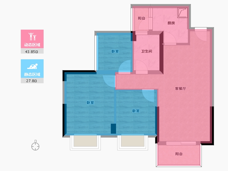 广东省-惠州市-恒裕世纪广场一期-63.17-户型库-动静分区