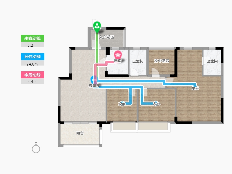 广东省-佛山市-尚观嘉园-118.70-户型库-动静线