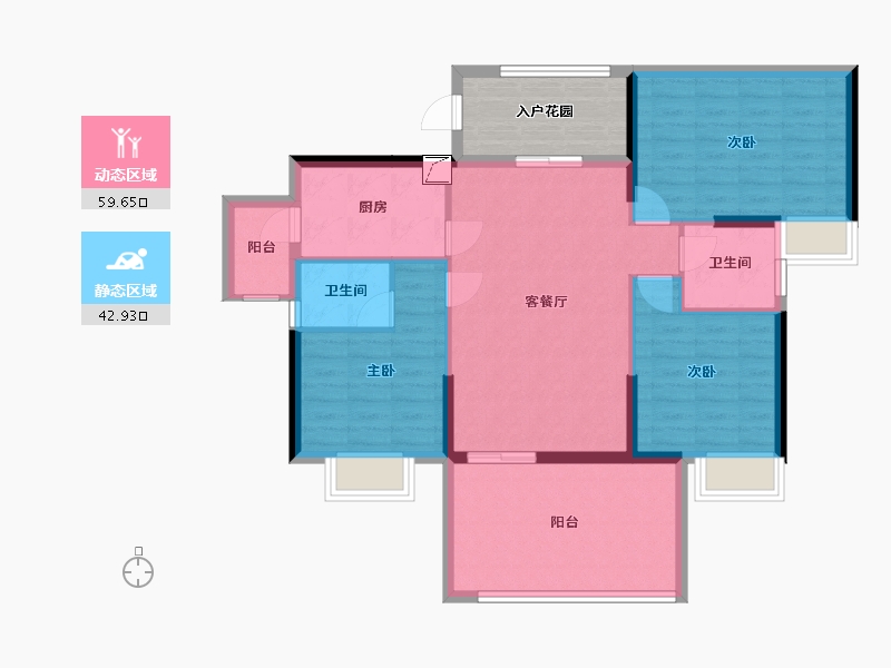 广东省-惠州市-中洲半岛城邦-98.98-户型库-动静分区