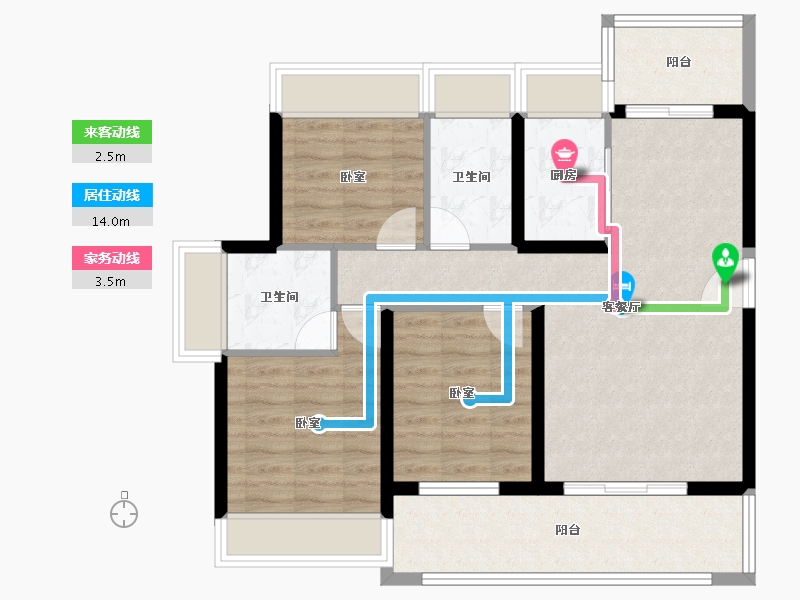 广东省-江门市-东方华庭-85.29-户型库-动静线